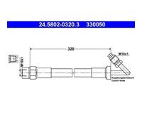 1x Tuyau d'embrayage ATE 24.5802-0320.3 convient pour BMW