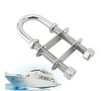 1x U-Bolt - Heavy Duty Stainless Hardware | Sturdy Marine U-Bolt - Versatile Tools & Home Improvement For Yacht Anchors Deck Equipment Dock Maintenance Machinery Fastening
