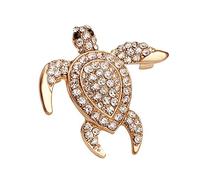 1X Valentine 's Cadeau De Jour Tortue Diamant Revers Pin Émail Broche Broche Bijoux Corsage Bouton Robe Écharpe Châle Clip Sac Ornement Durable Portable et Utile