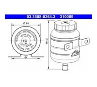 ATE Vase d'expansion liquide de frein 03.3508-0264.3