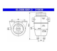 1x Vase d'expansion, liquide de frein ATE 03.3508-5851.3 convient pour BMW