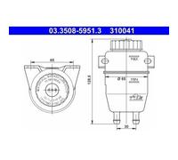1x Vase d'expansion, liquide de frein ATE 03.3508-5951.3 convient pour BMW
