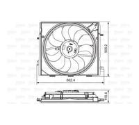 1x Ventilateur, refroidissement du moteur VALEO 696873 convient pour RENAULT