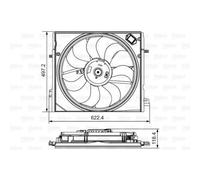VALEO Ventilateur de refroidissement du moteur 698582 pour Renault Kadjar / Nissan Qashqai II