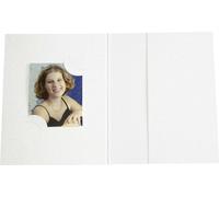 1x100 Chemises pour photos d'identité Daiber blanches pour 3 formats de photos
