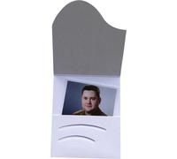 1x100 Daiber Chemises pour photos d'identité Wave blanc Carton lin 16019