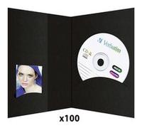 1x100 Daiber portefeuille de photo de passeport m. CD-Rom-Fach jusque 10x15 noir