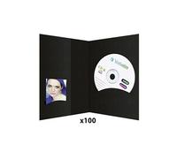1x100 Daiber portefeuille de photo de passeport m. CD-Rom-Fach jusque 10x15 noir