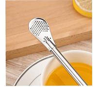 1x16cm Réutilisables Bombillas Pailles en Acier Inoxydable Cuillère Straws Straws, avec Brosse De Nettoyage Beau Cadeau pour Vos Amis Famille