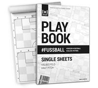 1x1SPORT Le fameux Playbook de Football, pour présentation de jeux sur le terrain et aide à l'entraînement pour le football, Halbes Feld
