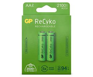 1x2 GP ReCyko NiMH Batteries AA 2000mAH Ready to Use