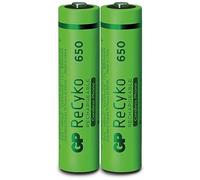 Lot de 2 Piles AAA LR03 NiMH rechargeables - 650mAh GP