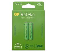 1x2 GP ReCyko NiMH Batteries AAA 950mAH, Ready to Use