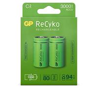 1x2 GP ReCyko NiMH Batteries C Baby 3000mAH, Ready to Use