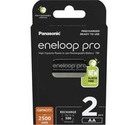1x2 Panasonic Eneloop Pro Mignon 2500mAh AA Ni-MH BK-3HCDE/2BE