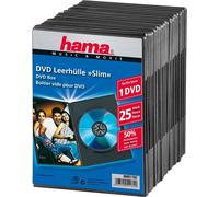 HAMA Lot de 25 Boitiers DVD Slim Souples Noirs