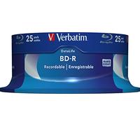 VERBATIM 43837 - BD-R SL Datalife, 25 Go, 6x, pack de 25