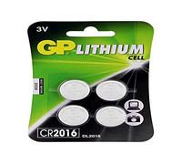 G & P Naturarznei Pile bouton GP 0602016 C4 CR2016 3 V Lithium – Pack de 4 sous blister
