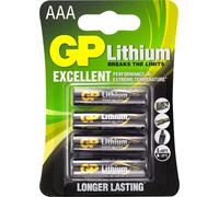 4 Piles Lithium AAA / LR03 GP Lithium