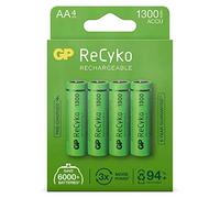 1x4 GP ReCyko NiMH Batteries AA 1300mAH, Ready to Use