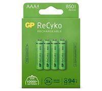 1x4 GP ReCyko NiMH Batteries AAA 850mAH, Ready to Use