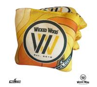 1x4 Sac de Cornhole - ACL REC Premium - Double Face - Jaune - Wicked Wood - Jeu d’Adresse Extérieur