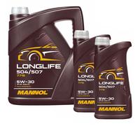 1x5 + 2 x1 L Huile Mannol Longue Vie 5W-30 VW 504 00 507 00 BMW LL-04 MB 229.51