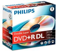 1x5 Philips DVD+R 8,5GB DL 8x JC