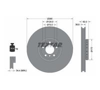 1xDisque de frein TEXTAR 92266525 convient pour BMW