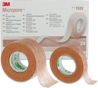 1xRouleau - 3M Micropore REF 1533-1 Pansement Médical Marron 2,5cm x 9,1m