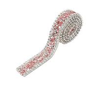 1yard 15mm Diamant Mesh Wrap Roll Sparkle Cristal Ruban Décoration(Rose) Ruban Rose Gold avec Diamant Ruban Rose Gold avec Diamant Ruban Collant+Ruban Collant Ruban Collant