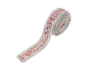 1yard 15mm Diamant Mesh Wrap Roll Sparkle Cristal Ruban Décoration(Rose) Ruban Rose Gold avec Diamant Ruban Rose Gold avec Diamant Ruban Collant+Ruban Collant Ruban Collant