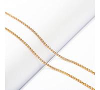 1yard/sac 2/2.4/2.8mm Coudre sur Chaîne Colorée Cristal Strass Chaîne Dense Griffe Verre Strass Garniture DIY Vêtement Accessoires-Champagne,2mm