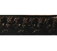 1yard Width:4.5cm (1.80") Retrovert Rose Cotton Lace Pure Embroidery Trim Decoration Yarn skirt Curtain(ss-2021)(Black)