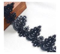 1yard Width:6cm (2.40") DIY Pendant Handmade Clothing Lace Accessories Water Soluble Embroidery Trims(Black)