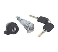 1Z0837167C 6Y0898167E Cylindre de Barillet de Serrure de Porte Gauche pour Skoda Octavia 2005-2008 (Jeu de 2 pièces Noir)