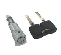 1Z0837167C 6Y0898167E Cylindre de Barillet de Serrure de Porte Gauche pour Skoda Octavia 2005-2008 (Noir, en Forme de L)