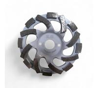 2.0, Disque Diamant à Meuler et Poncer, Meule Abrasive Diamantée 125mm x 22,23mm à Double Rangée, pour Poncer Chape, Dalle Béton, Carrelage et Colle Carrelage.