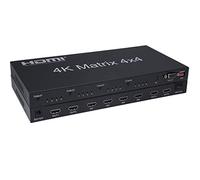 2.0 HDMI Matrix 4x4, 4K 60Hz 1080p (RGB/YUV 4: 4: 4) Switch Splitter 4 Eingang 4 Out Converter RS232 EDID-Schalter (2.0 HDMI 4x4 Matrix)