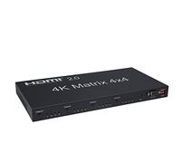 2.0 HDMI Matrix 4x4 4K@60Hz RGB/YUV 4:4:4 commutateur Splitter 4 Entrées à 4 Sortie Via RS232 ou télécommande IR