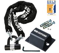 (2,0 m) OXFORD HD Chaîne antivol pour moto + ancrage au sol