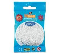Perles mini HAMA blanches - 2000 perles Ø2,5 mm - pour enfants à partir de 10 ans