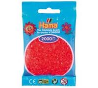 Hama Perles mini Rouge néon – 2000 perles – Ø2,5 mm – Pour enfants à partir de 10 ans
