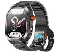 2,01" AMOLED Montre Connectée Homme avec Appel Bluetooth 5,2/Numérotation, Smartwatch Compatible Samsung Huawei Xiaomi Android iOS Podometre GPS Partagé Montre 123 Sports Cardiofrequencemetre (Noir)