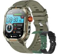 2.01 Inch Amoled Men's Smart Watch With Bluetooth 5.2 Call/Dialing, Smartwatch Compatible With Samsung Huawei Xiaomi Android Ios Pedometer Gps Shared Watch 123 Sports Heart Rate Monitor (Green)