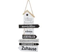 2.02 Bienvenue chez nous Plaque murale - env. 70 x 25 cm - Proverbe Plaque Home