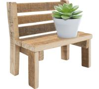 2.03 Banc MINI en bois - Banc de fleurs décoratif petit - env. 23 cm x 21,5 cm x 12,5 cm