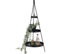 2.03 Étagère en métal noir XXL - 73 cm / pointue / 3 étages