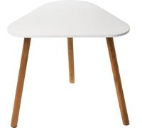 2.03 Table d'appoint en bois TRIANGULAIRE - env. 43 x 38 cm - couleur : blanc