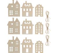 2.05 DIY Maisons créatives set de 9 - 9 maisons avec ficelle à personnaliser